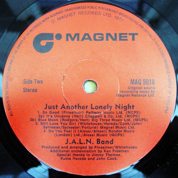 J.A.L.N. Band : Just Another Lonely Night (LP, Album)