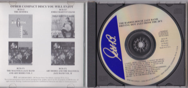 Barrelhouse Jazzband : Driving Hot Jazz From The 20's (CD, Album)