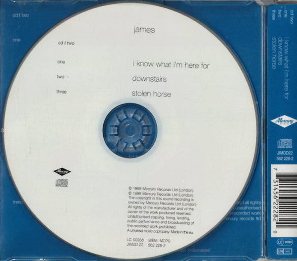 James : I Know What I'm Here For (CD, Single, CD2)
