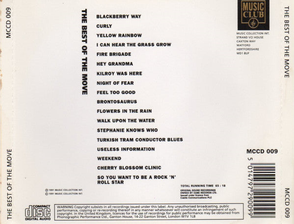 The Move : The Best Of The Move (CD, Comp)