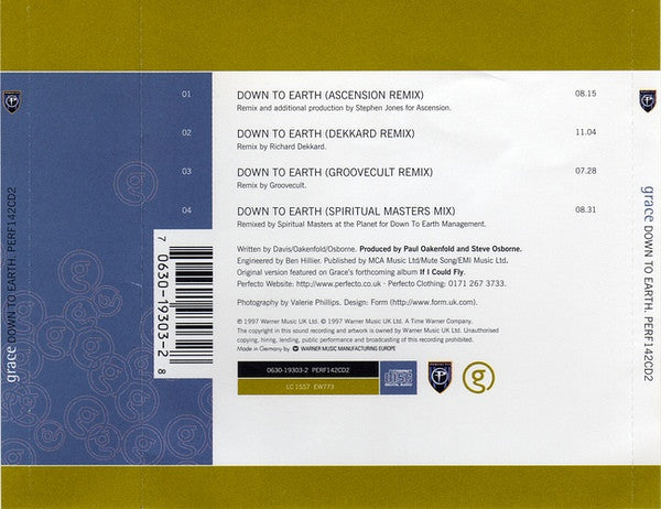 Grace : Down To Earth (CD, Maxi, CD2)