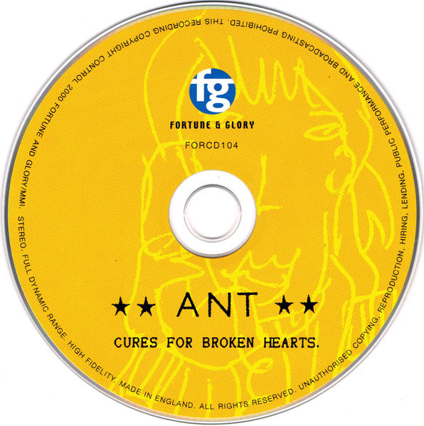 Ant - Cures For Broken Hearts. (CD) (Very Good Plus (VG)) - DaddyPop