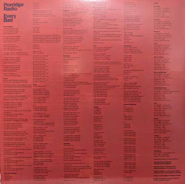 Porridge Radio : Every Bad (LP, Album)