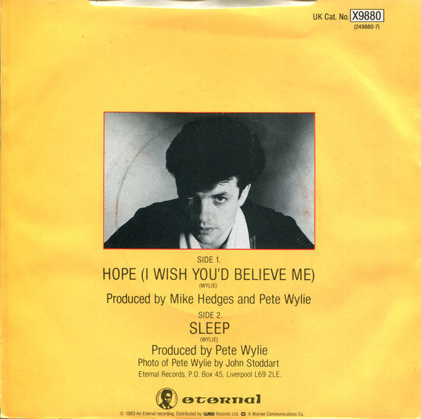 Wah! : Hope (I Wish You'd Believe Me) (7", Kno)