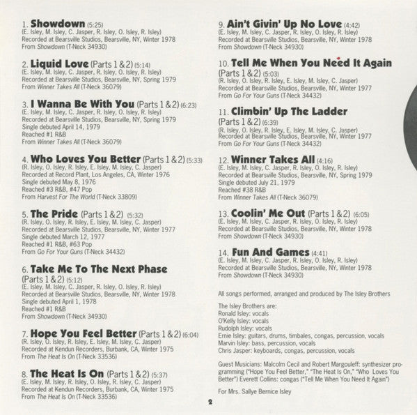 The Isley Brothers : Funky Family (CD, Comp)