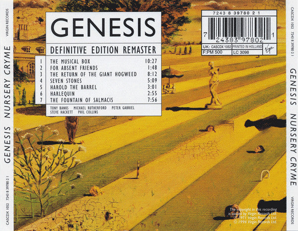 Genesis : Nursery Cryme (CD, Album, RE, RM)