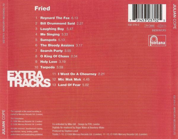 Julian Cope - Fried (CD) (Very Good Plus (VG)) - DaddyPop