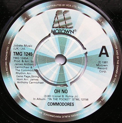 Commodores : Oh No (7", Single)