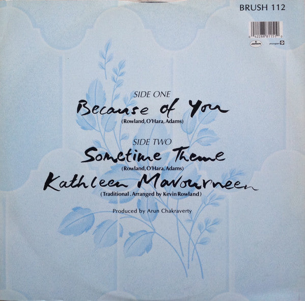 Kevin Rowland Featuring Dexys Midnight Runners : Because Of You (12")