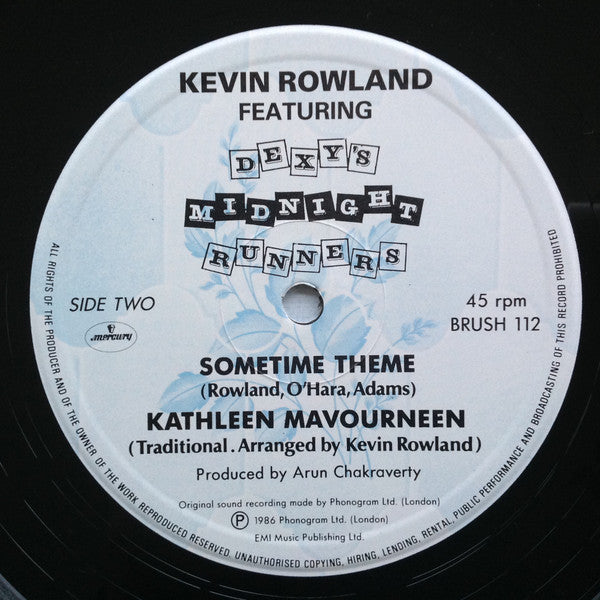 Kevin Rowland Featuring Dexys Midnight Runners : Because Of You (12")