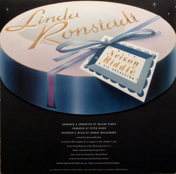 Linda Ronstadt With Nelson Riddle And His Orchestra : Lush Life (LP, Album)