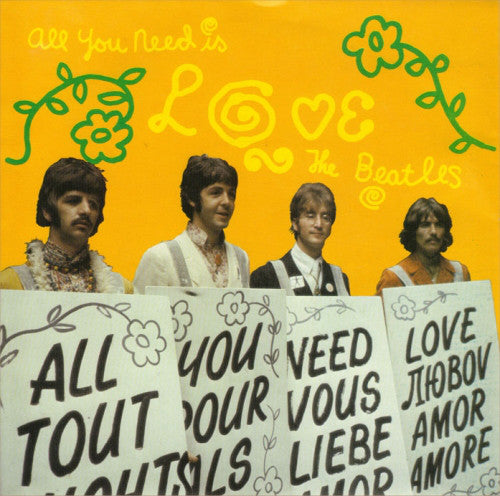 The Beatles : All You Need Is Love (7", Single, Mono, RE, Sol)