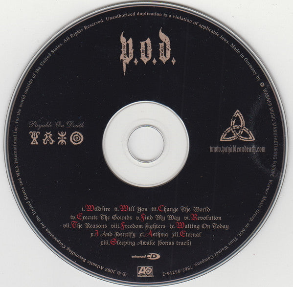 P.O.D. : Payable On Death (CD, Album, Copy Prot., Enh + DVD-V)