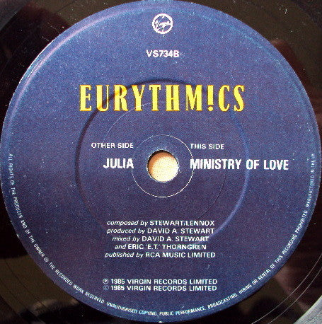 Eurythmics : Julia (7")