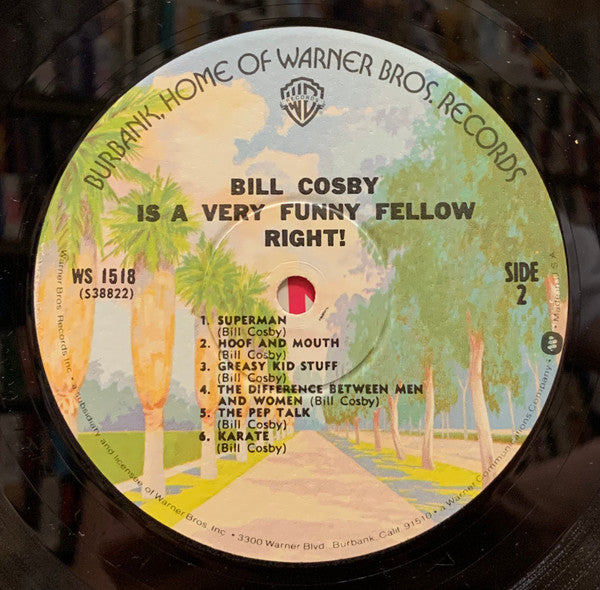 Bill Cosby : Bill Cosby Is A Very Funny Fellow Right! (LP, Album, RE, Bur)