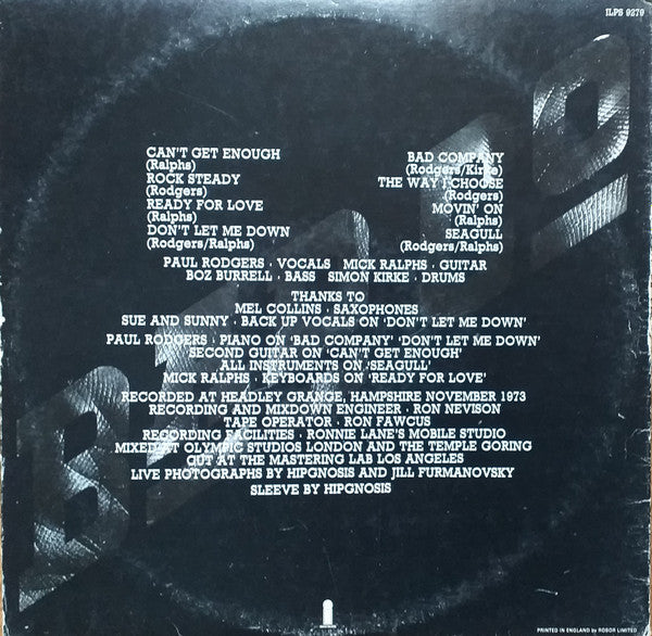 Bad Company (3) : Bad Company (LP, Album, RE, Gat)