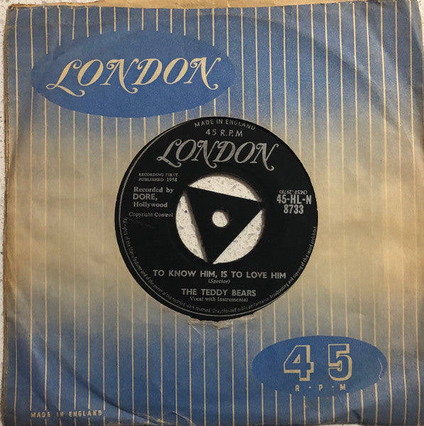 The Teddy Bears : To Know Him, Is To Love Him (7", Single, Mono, Tri)