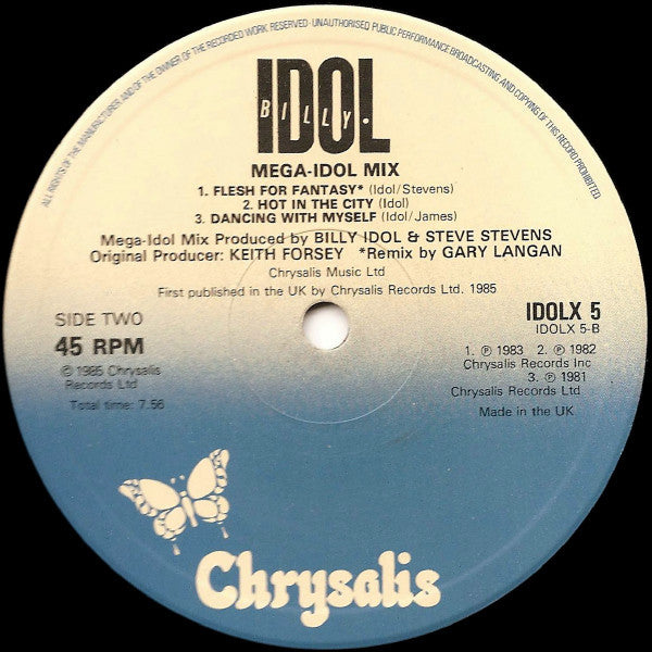 Billy Idol : White Wedding Parts I & II (Shot Gun Mix) (12", Single, P/Mixed)