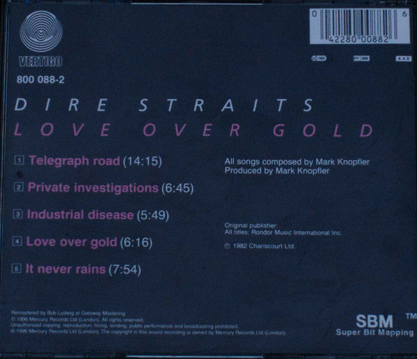 Dire Straits : Love Over Gold (CD, Album, RE, RM, UK )