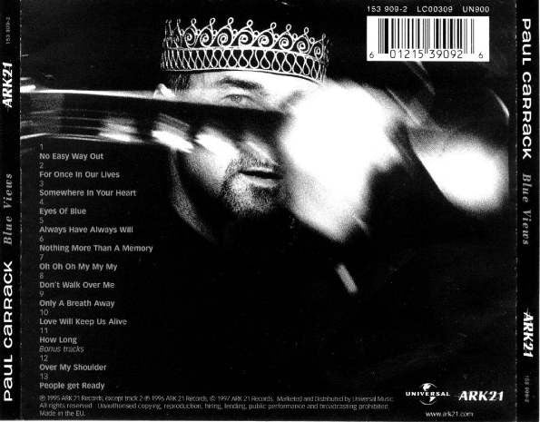 Paul Carrack - Blue Views (CD) (Very Good Plus (VG)) - DaddyPop