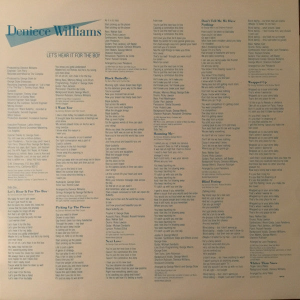 Deniece Williams : Let's Hear It For The Boy (LP, Album)