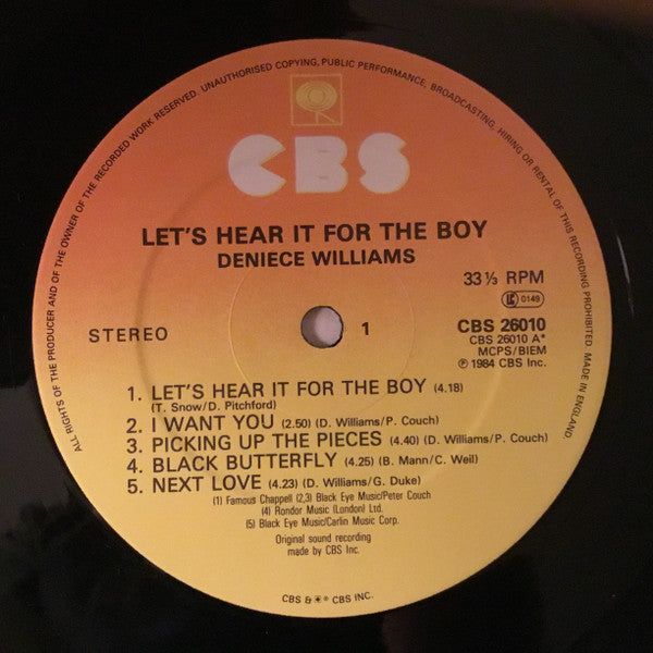 Deniece Williams : Let's Hear It For The Boy (LP, Album)