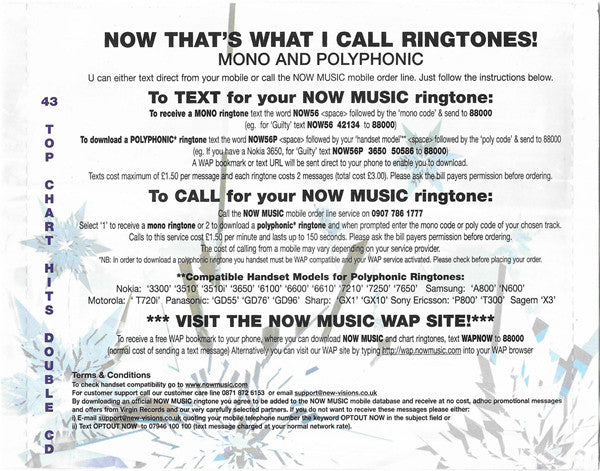 Various : Now That's What I Call Music! 56 (2xCD, Album, Comp)