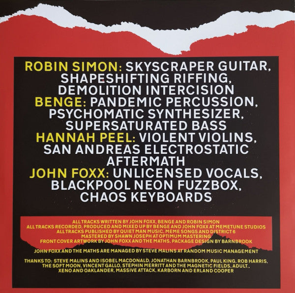 John Foxx And The Maths : Howl (LP, Album, Ltd, Ora)