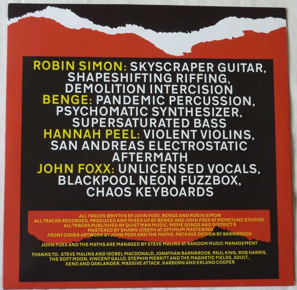 John Foxx And The Maths : Howl (LP, Album, Ltd)