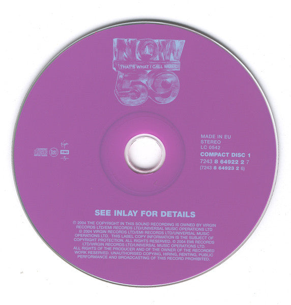 Various : Now That's What I Call Music! 59 (2xCD, Comp)