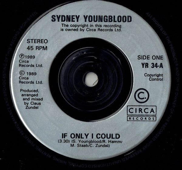 Sydney Youngblood : If Only I Could (7", Single, Inj)