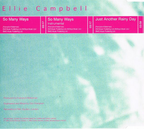 Ellie Campbell : So Many Ways (CD, Single)
