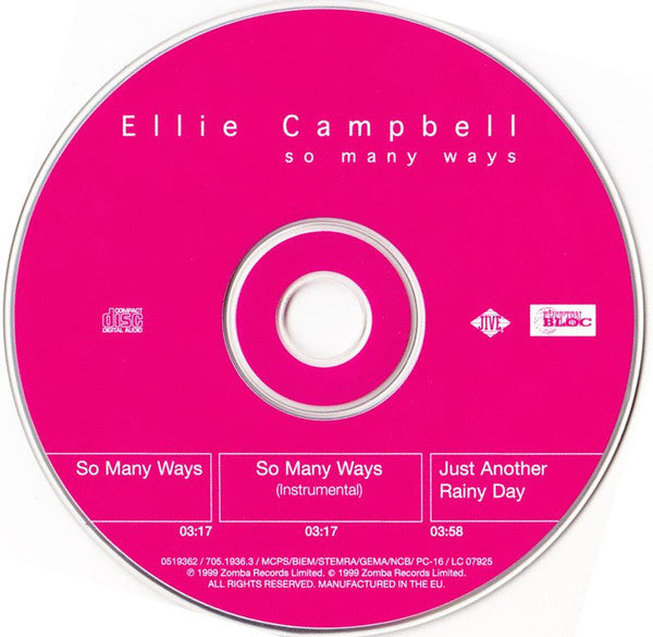 Ellie Campbell : So Many Ways (CD, Single)