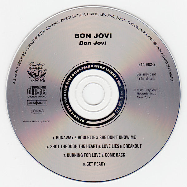 Bon Jovi : Bon Jovi (CD, Album, RE)