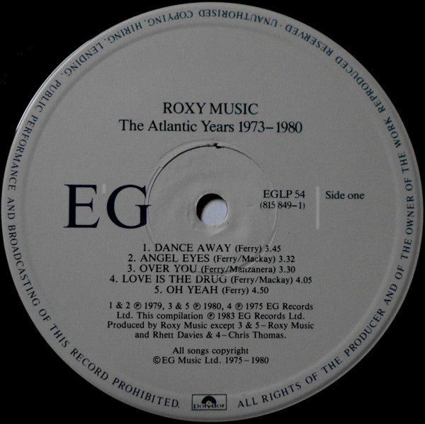 Roxy Music : The Atlantic Years 1973 - 1980 (LP, Comp, Big)