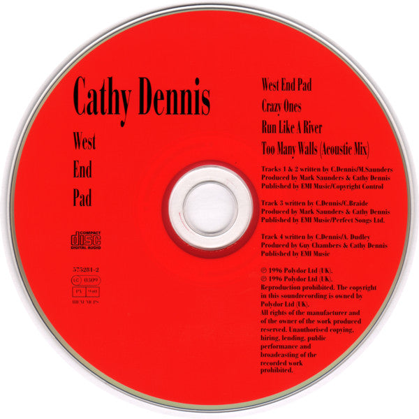 Cathy Dennis : West End Pad (CD, Single, CD2)
