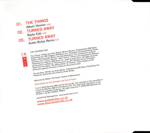 Audio Bullys - The Things Turned Away (CD) (Very Good Plus (VG)) - DaddyPop