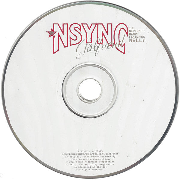 NSYNC Featuring Nelly - Girlfriend (The Neptunes Remix) (CD) (Very Good Plus (VG)) - DaddyPop
