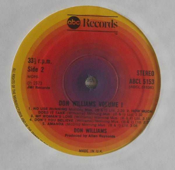 Don Williams (2) : Volume One (LP, Album)