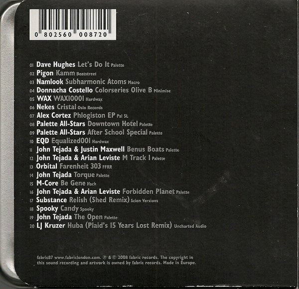 John Tejada : Fabric 44 (CD, Mixed)