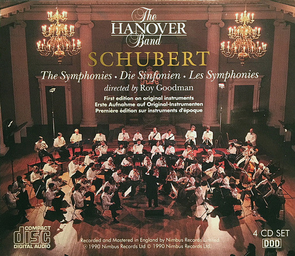 Franz Schubert, Hanover Band, Roy Goodman : Schubert: The Symphonies (On Original Instruments) (4xCD + Box, Comp)