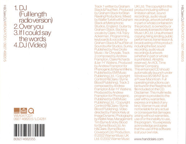 H & Claire : DJ (CD, Single, Enh, CD1)