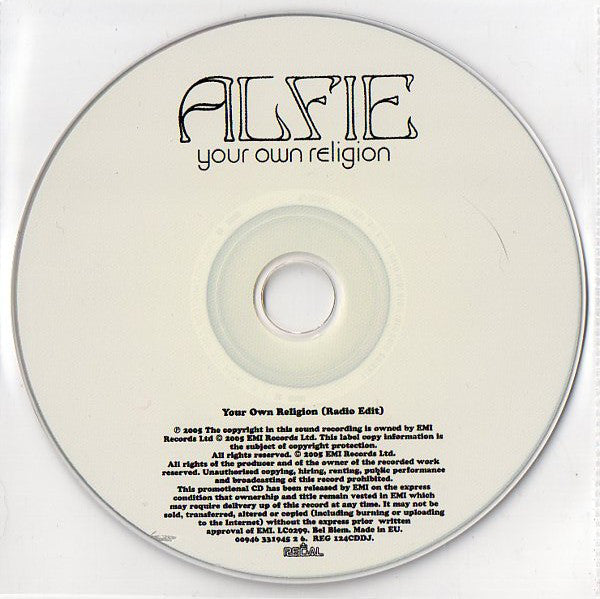 Alfie - Your Own Religion (CD) (Near Mint (NM Or M-)) - DaddyPop