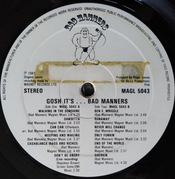 Bad Manners : Gosh It's... (LP, Album)