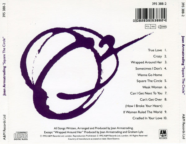 Joan Armatrading : Square The Circle (CD, Album)