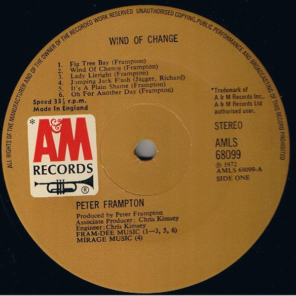 Peter Frampton - Wind Of Change (LP) (Very Good (VG)) - DaddyPop