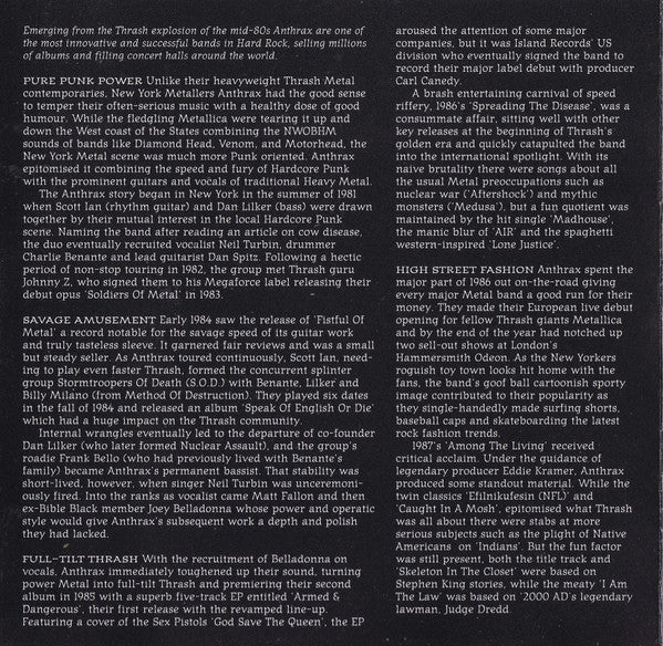 Anthrax : Moshers...1986-1991 (CD, Comp)