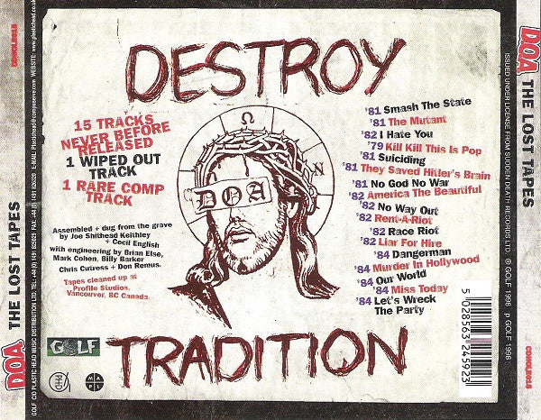 D.O.A. (2) : The Lost Tapes (CD, Album)