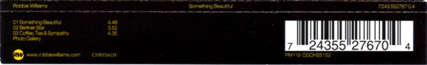Robbie Williams : Something Beautiful (CD, Single, Enh)