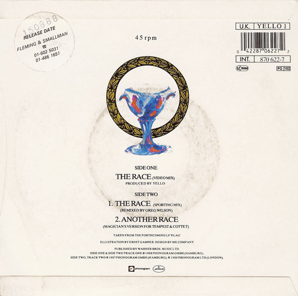 Yello : The Race (7", Single, Gol)